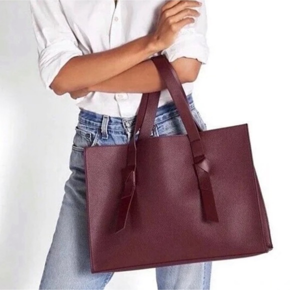 Rachel Zoe Deep Burgundy Tote - Picture 1 of 6